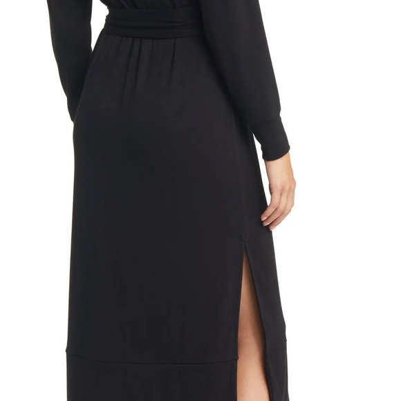 Caslon Tie Waist Long Sleeve Turtleneck Midi Dress size XS NWT - Picture 4 of 11